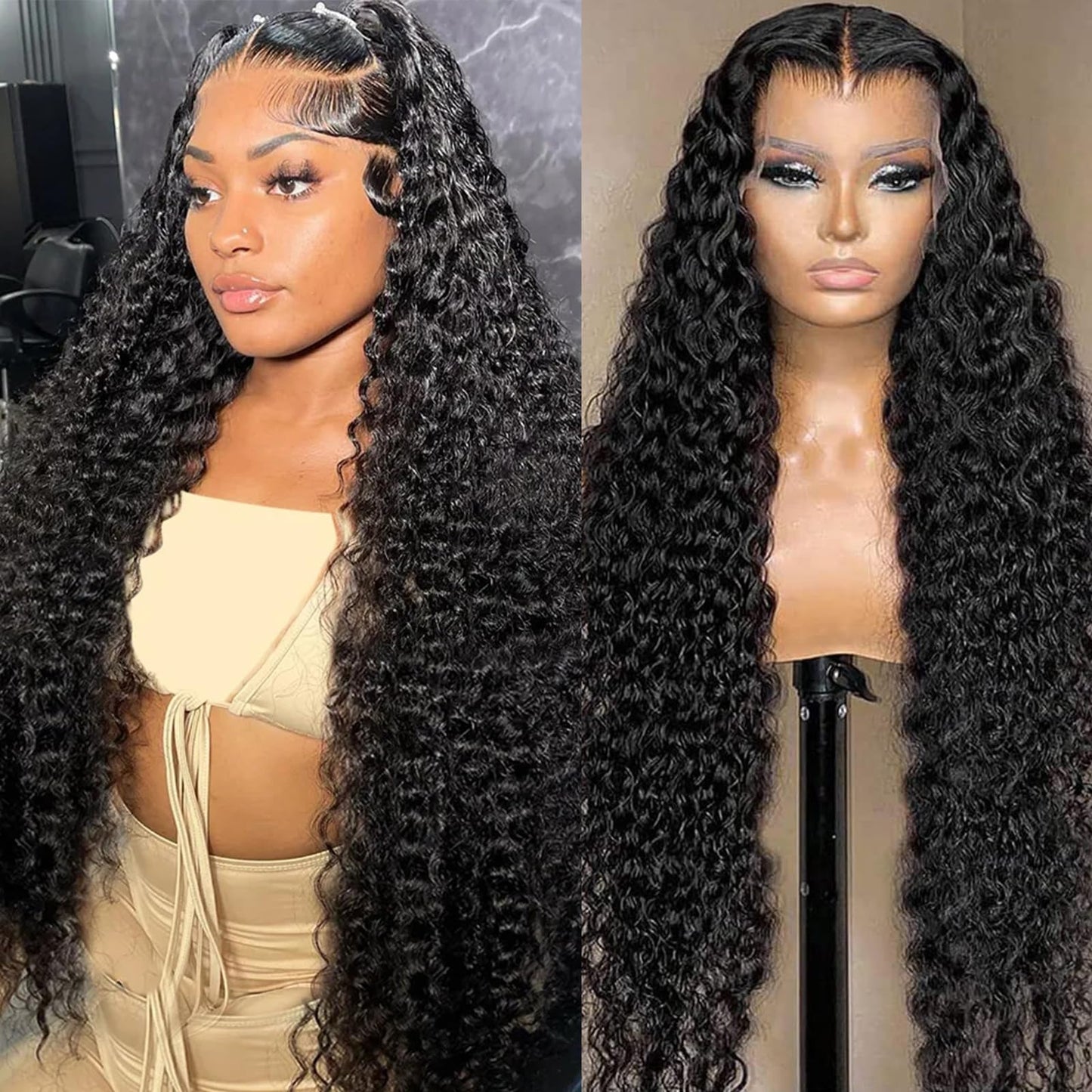 13x6 Deep Wave Wig 180% Density