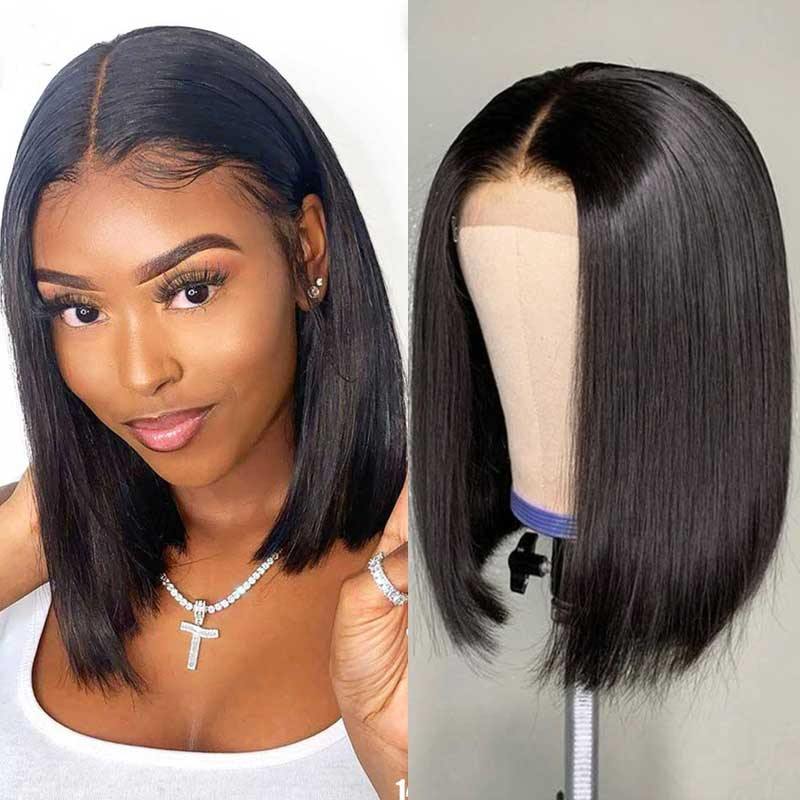 4x4 Bob Wig  Closure 210% Density