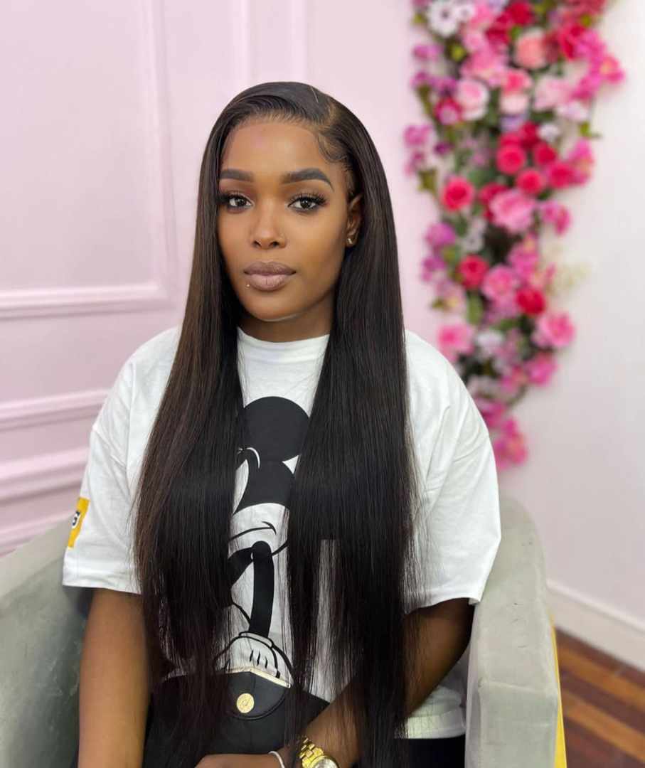 13x4 Bone straight Wig 180% Density